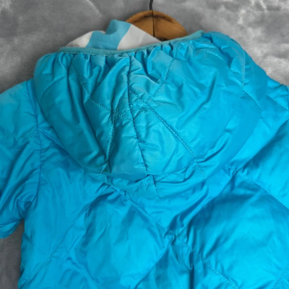 The‎ North Face Kids 2T 550 Down Puffer Jacket Blue Quilted Hooded Winter Coat
